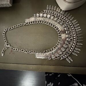 Boutique Silver Statement Necklace